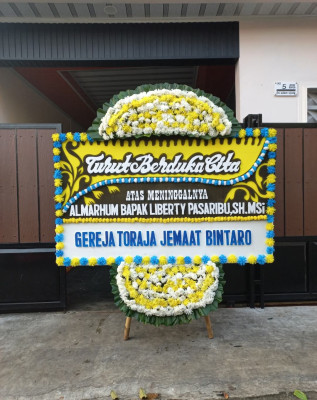 Papan Bunga Duka di Kayu Agung